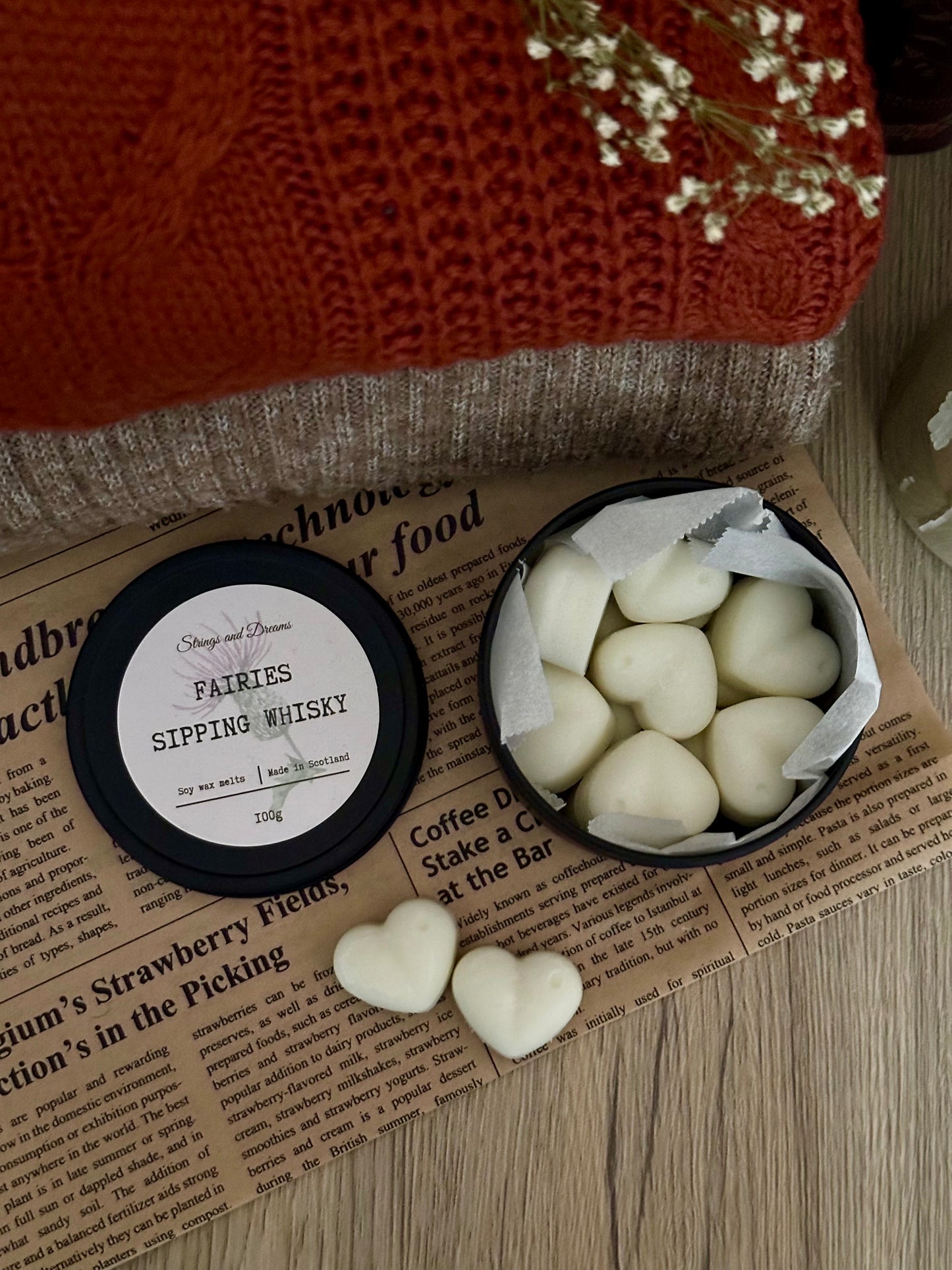 Fairies sipping Whisky scented wax melts