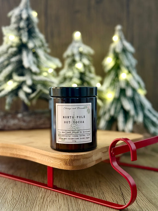 Highly scented Christmas candle handmade in Scotland