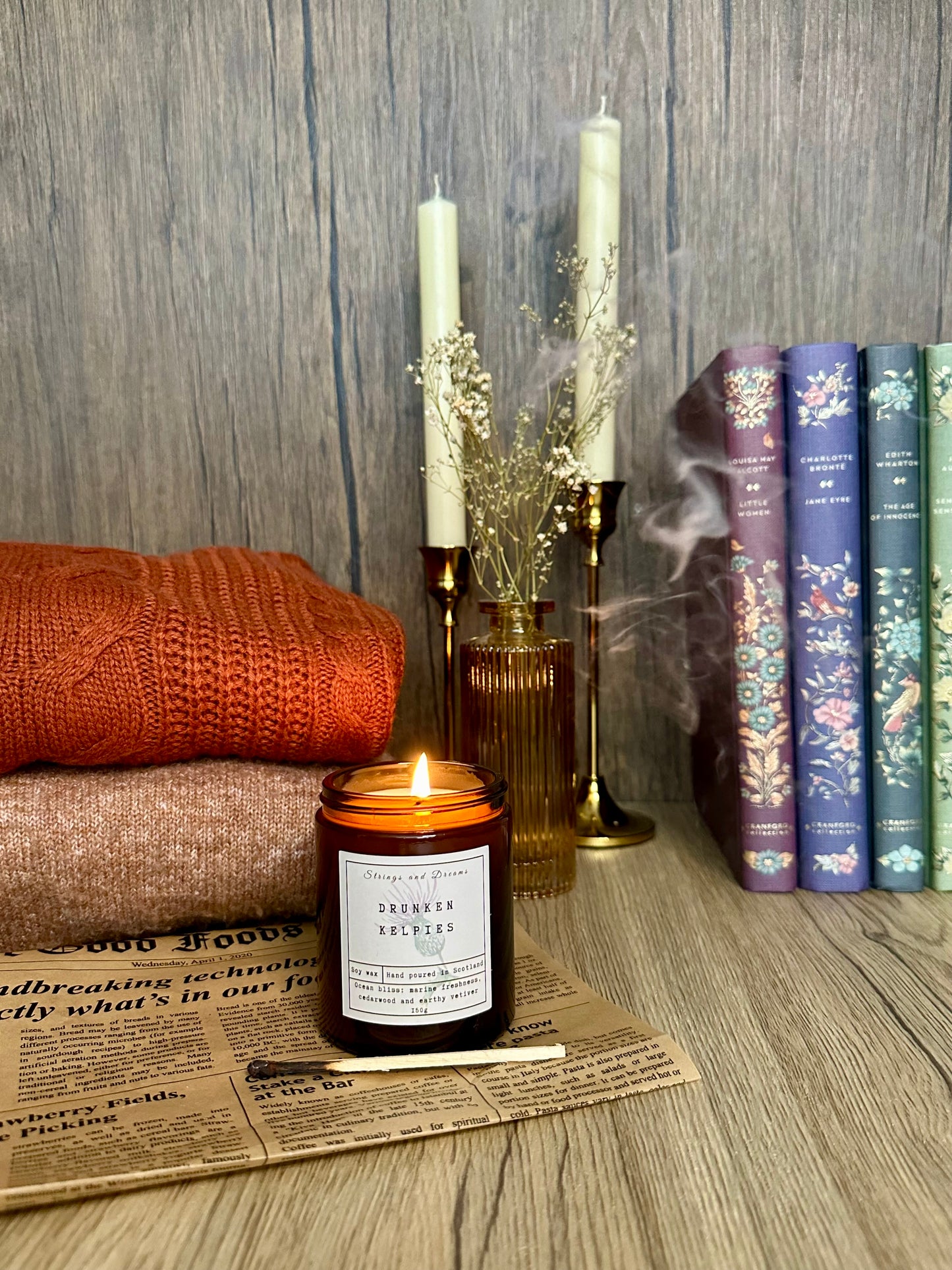 Drunken Kelpies soy wax candle
