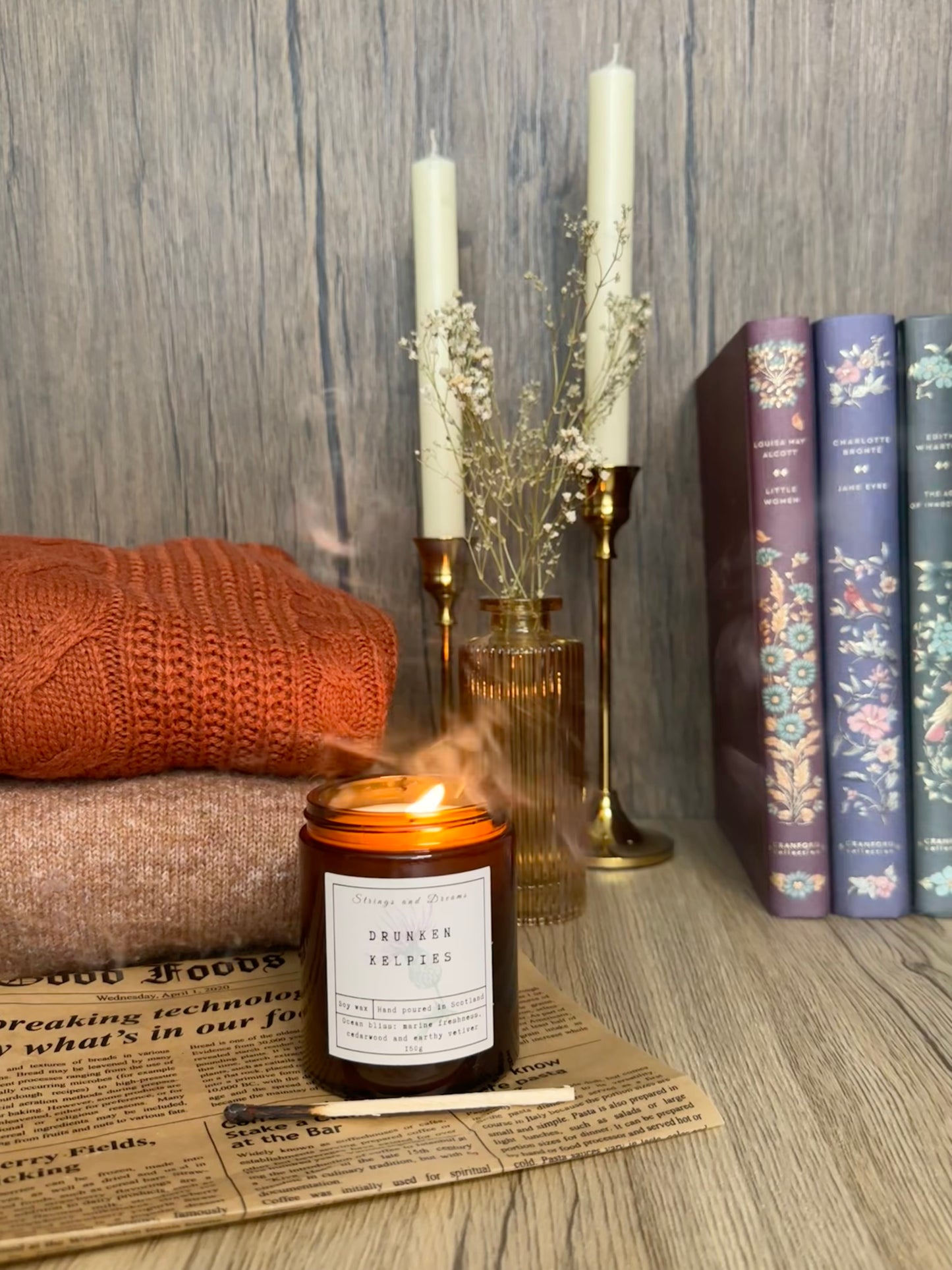 Drunken Kelpies soy wax candle