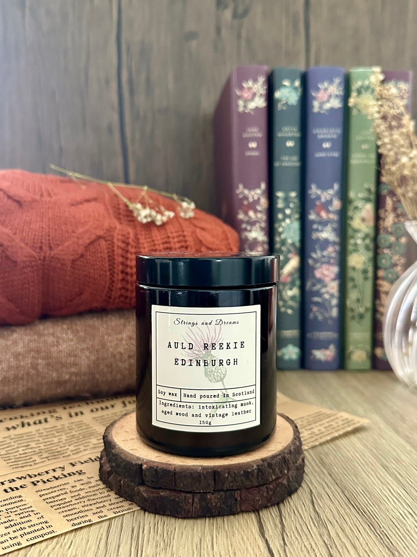 Auld Reekie Edinburgh digital story scented candle