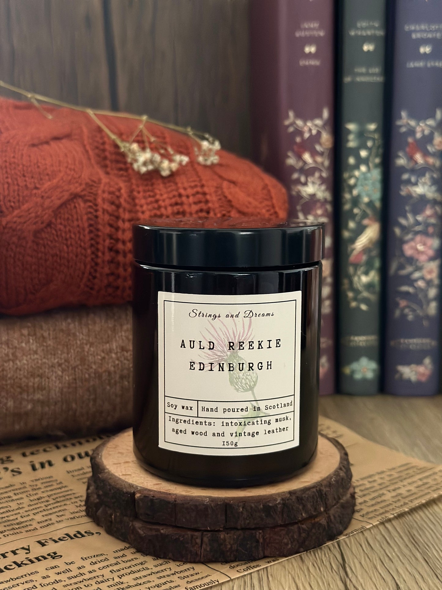 Auld Reekie Edinburgh digital story scented candle