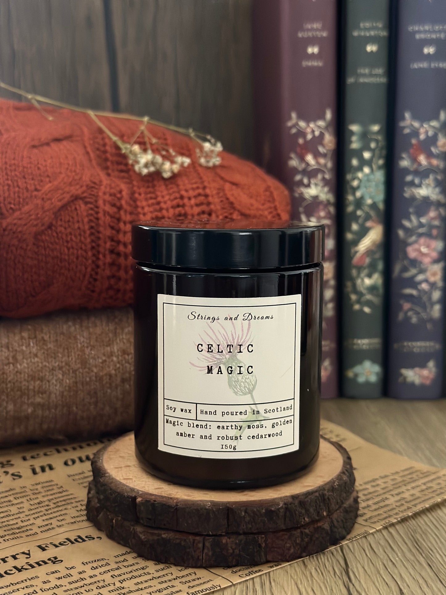 Celtic Magic digital story scented candle