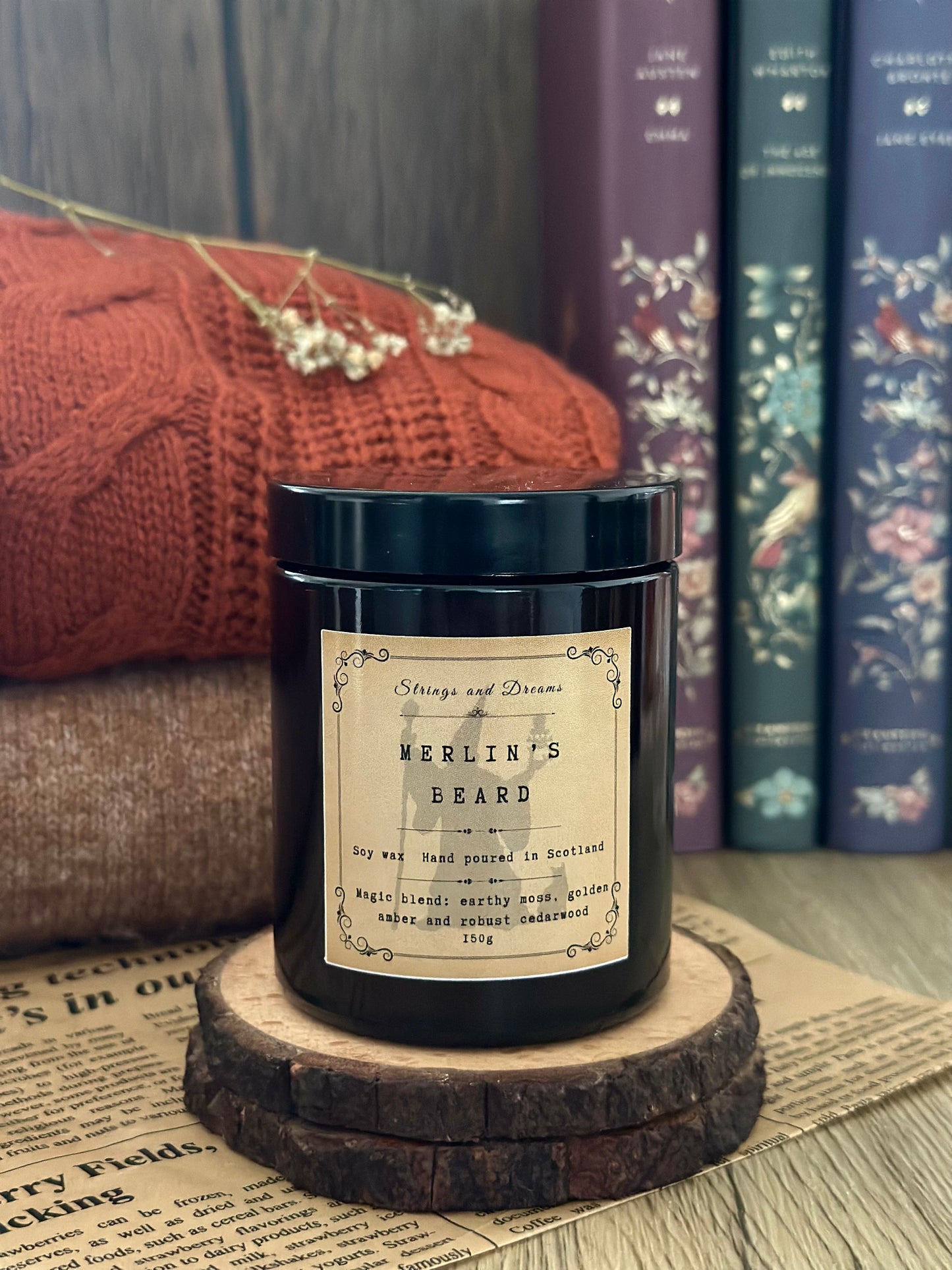 Merlin's Beard digital story scented candle