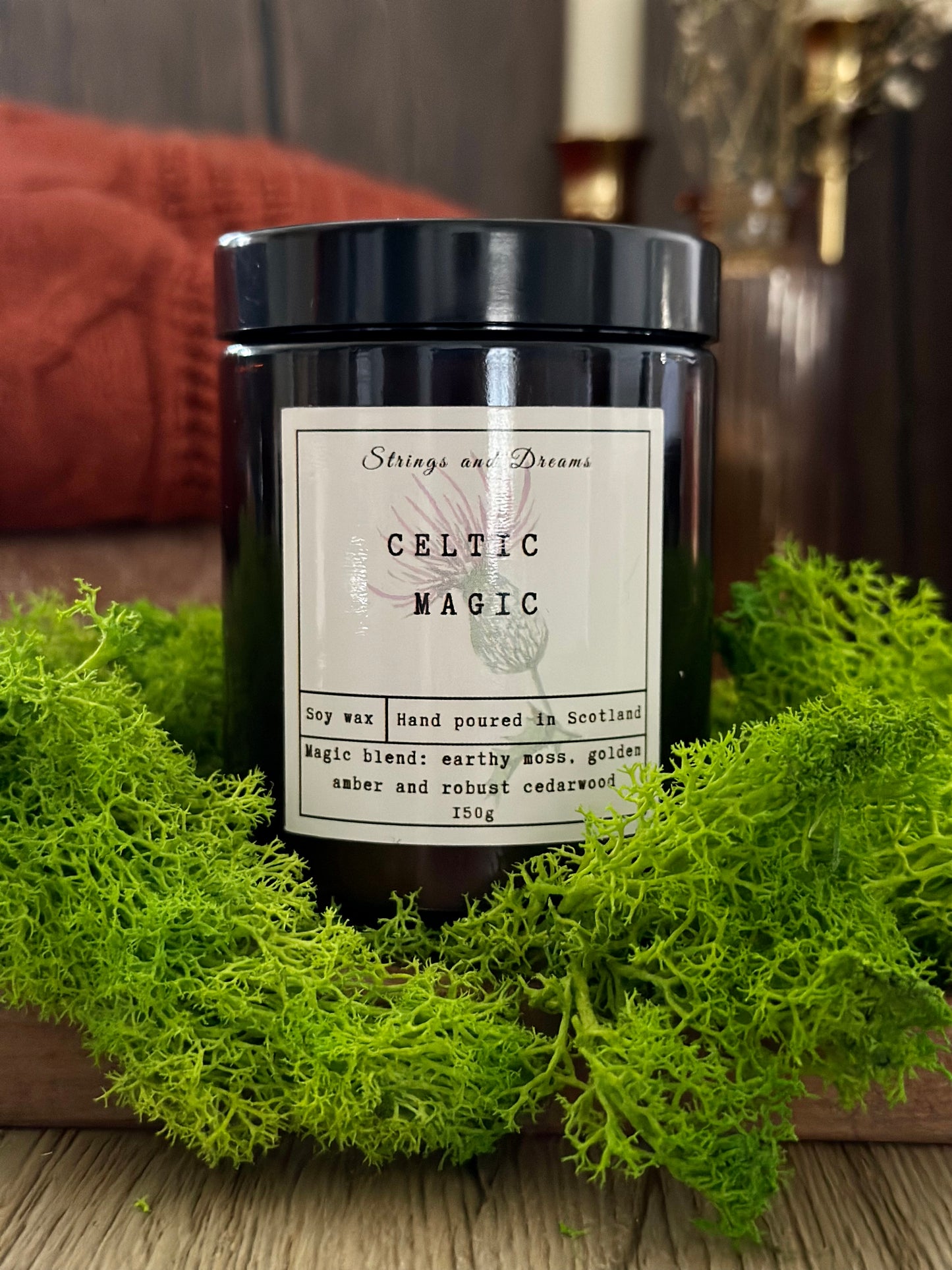 Celtic Magic digital story scented candle