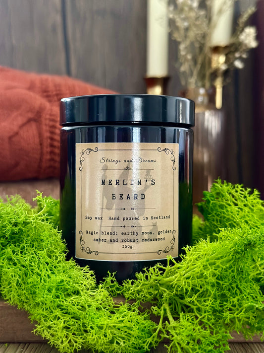 Merlin's Beard soy wax candle
