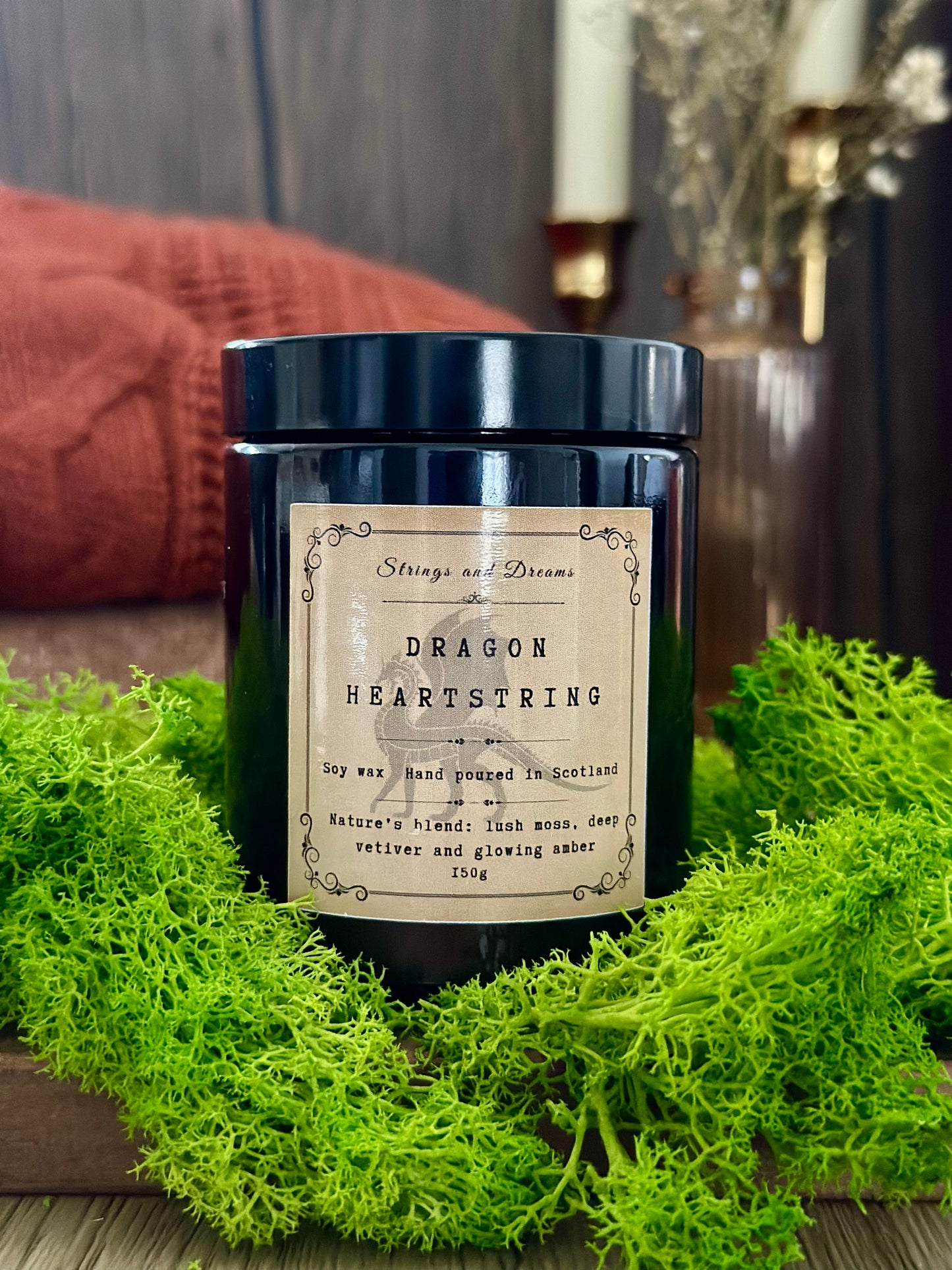 Dragon Heartstring digital story scented candle