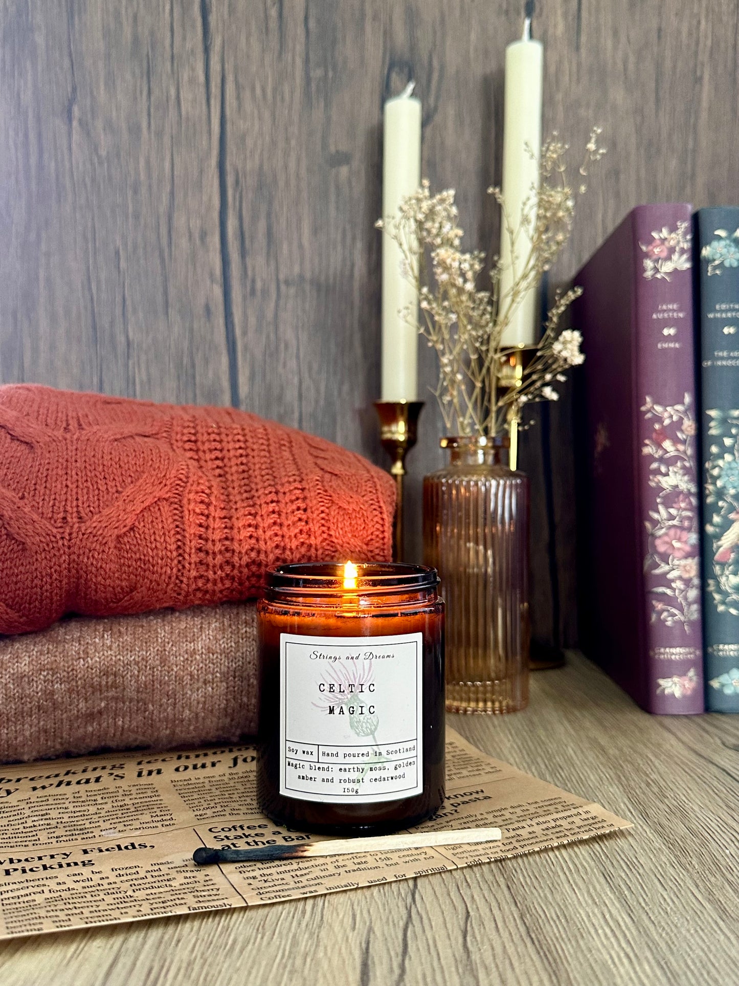 Celtic Magic digital story scented candle