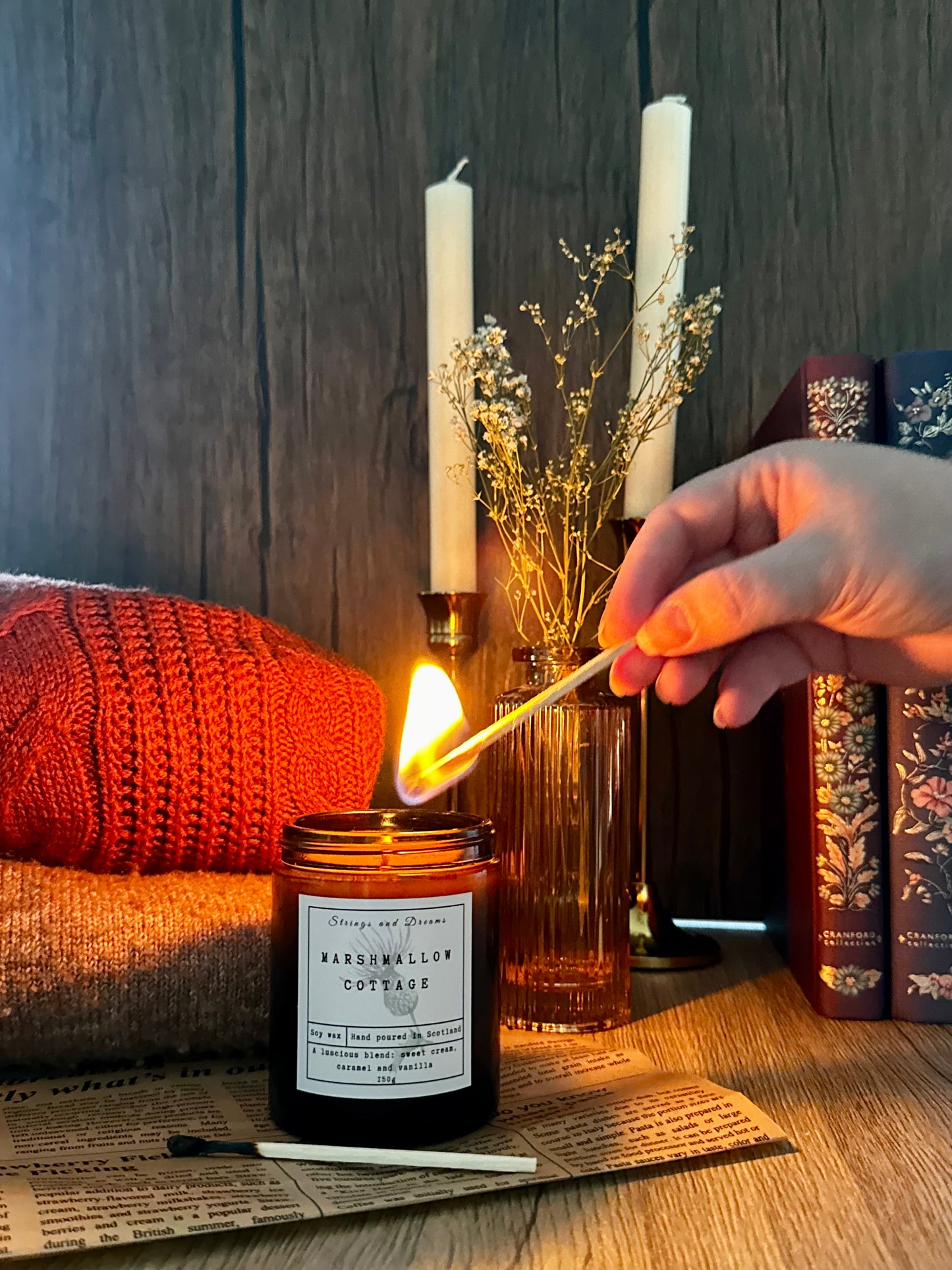 Marshmallow Cottage soy wax candle