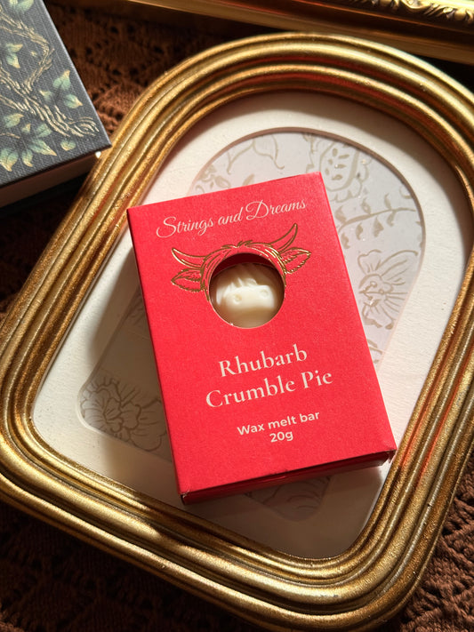 Rhubarb Crumble Pie Highland Cow Wax melt bar