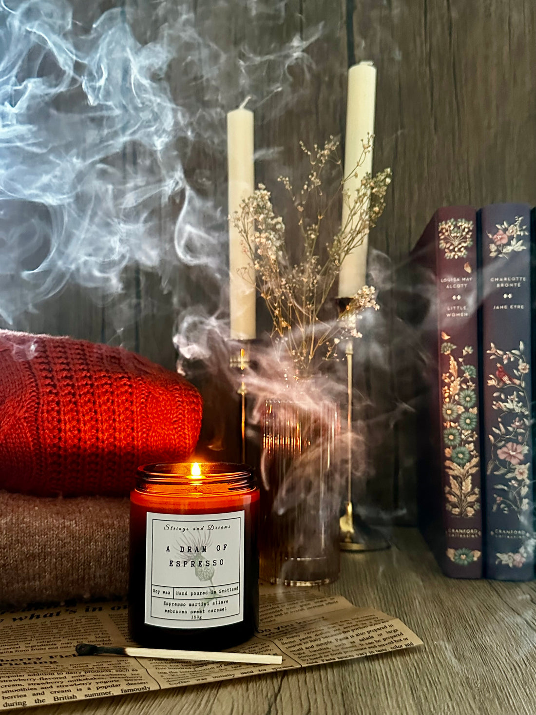 Digital story scented candles from Scotland