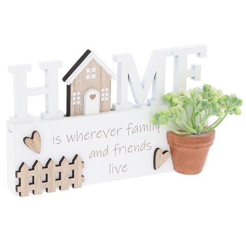 Planted with Love "HOME" Standing plaque