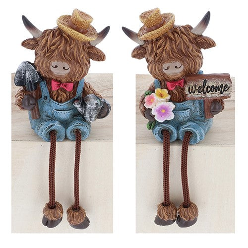 Dungaree Highland Coo dangle legs