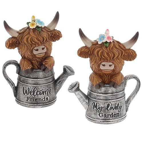 Garden Bloom Highland Coo Watering Can