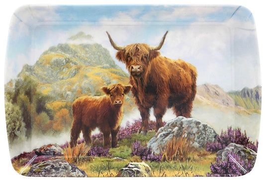 Highland Cow and Calf mini tray