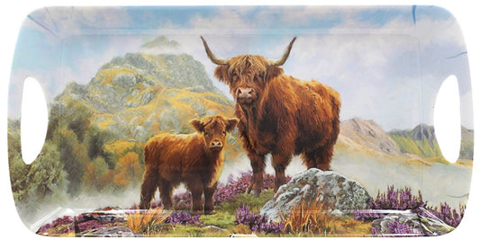 Highland Cow and calf large tray