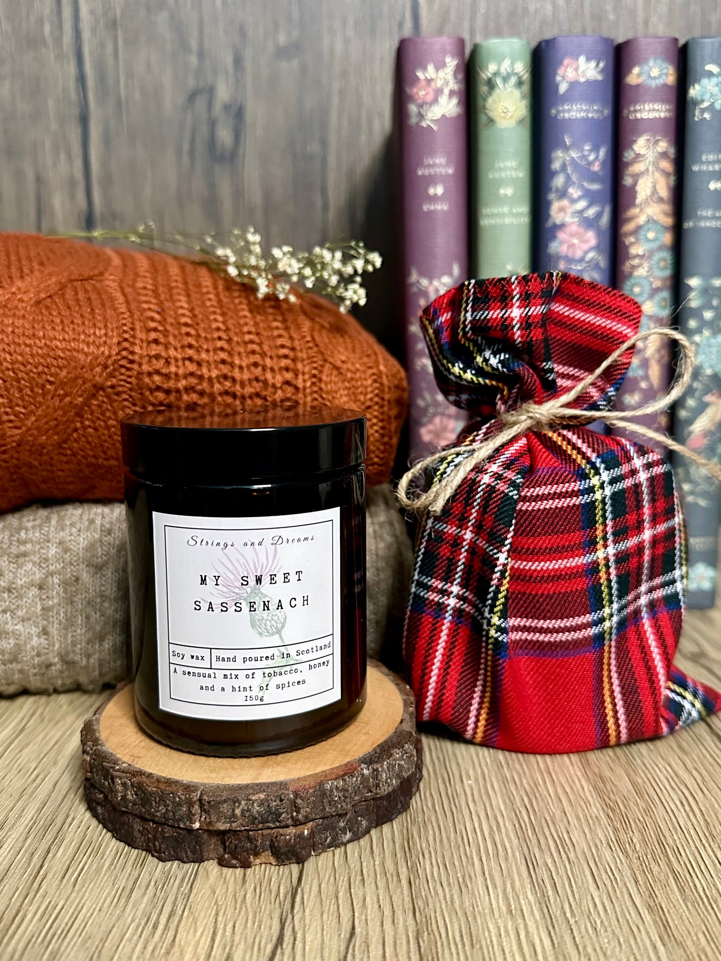 My sweet Sassenach soy wax candle