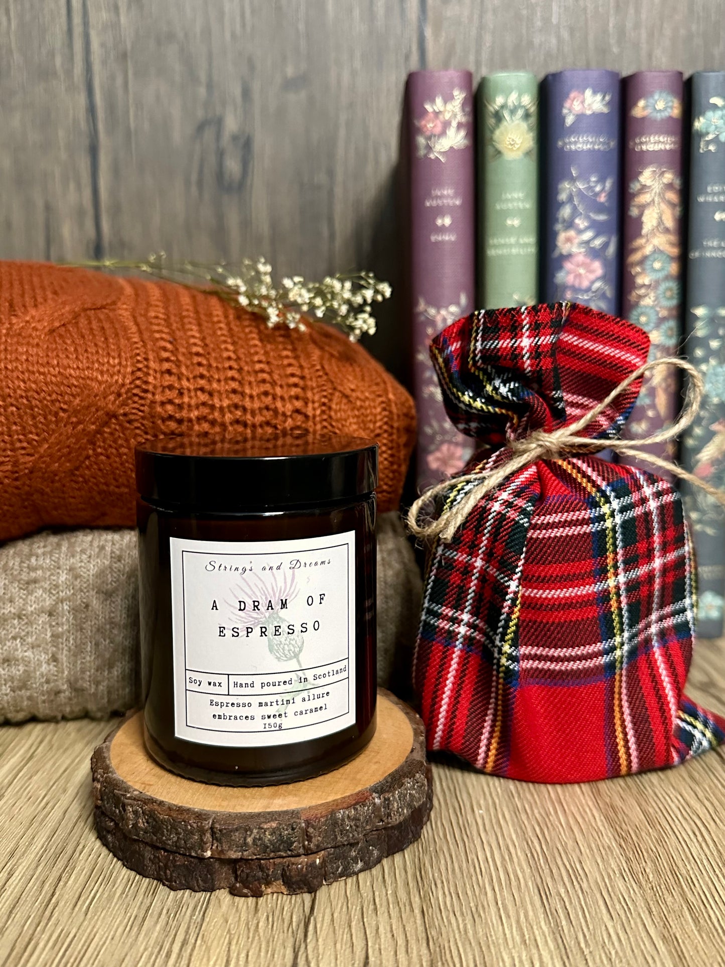 A dram of Espresso soy wax candle