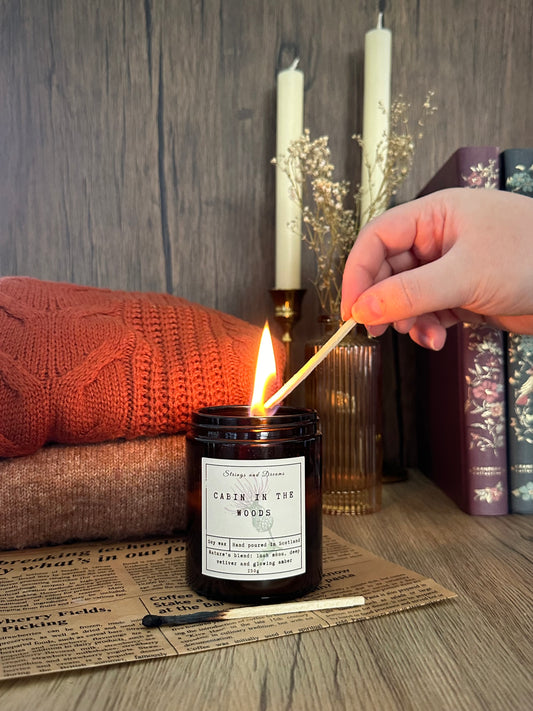 Cabin in the Woods digital story scented candle