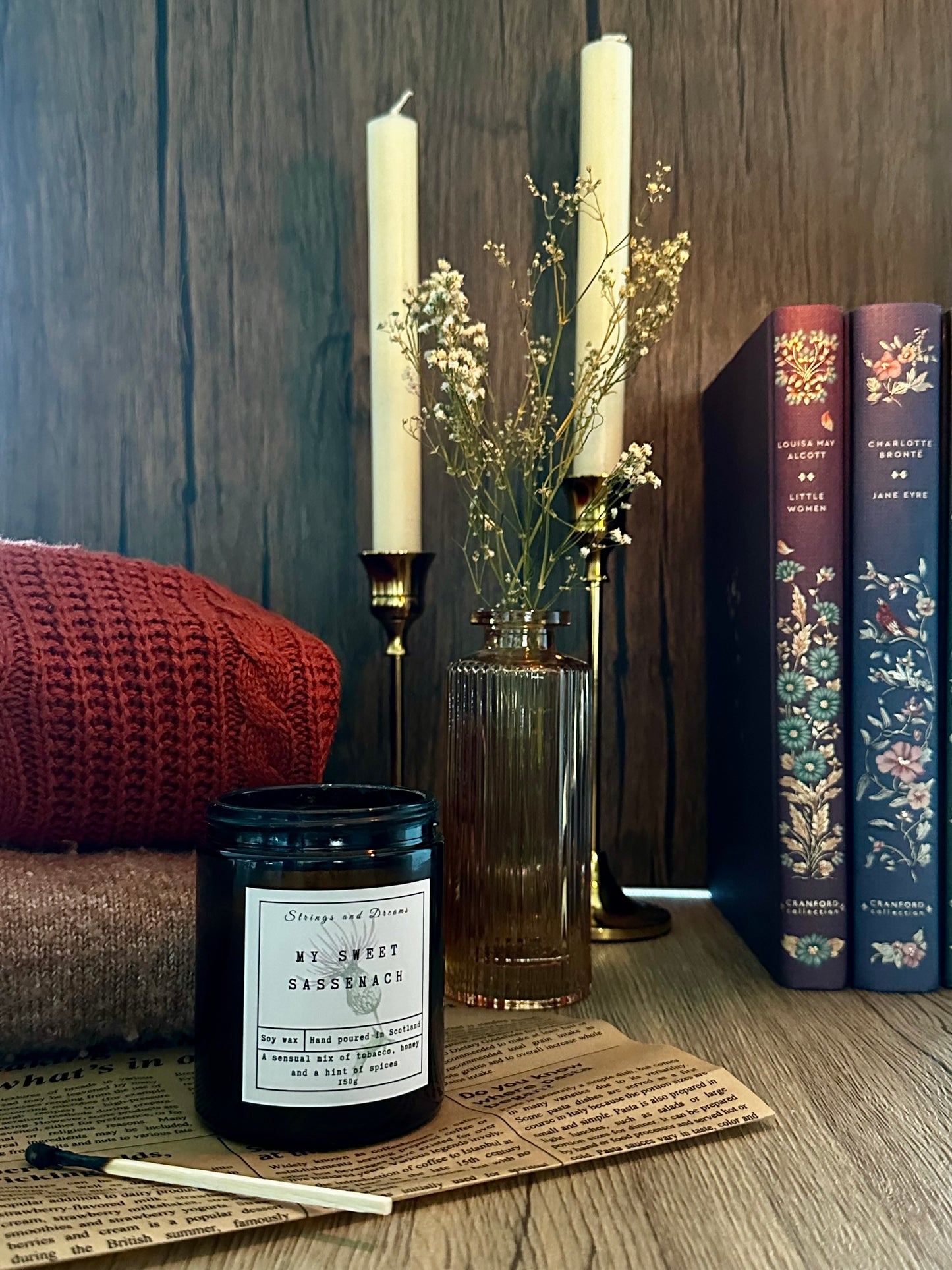 My sweet Sassenach soy wax candle