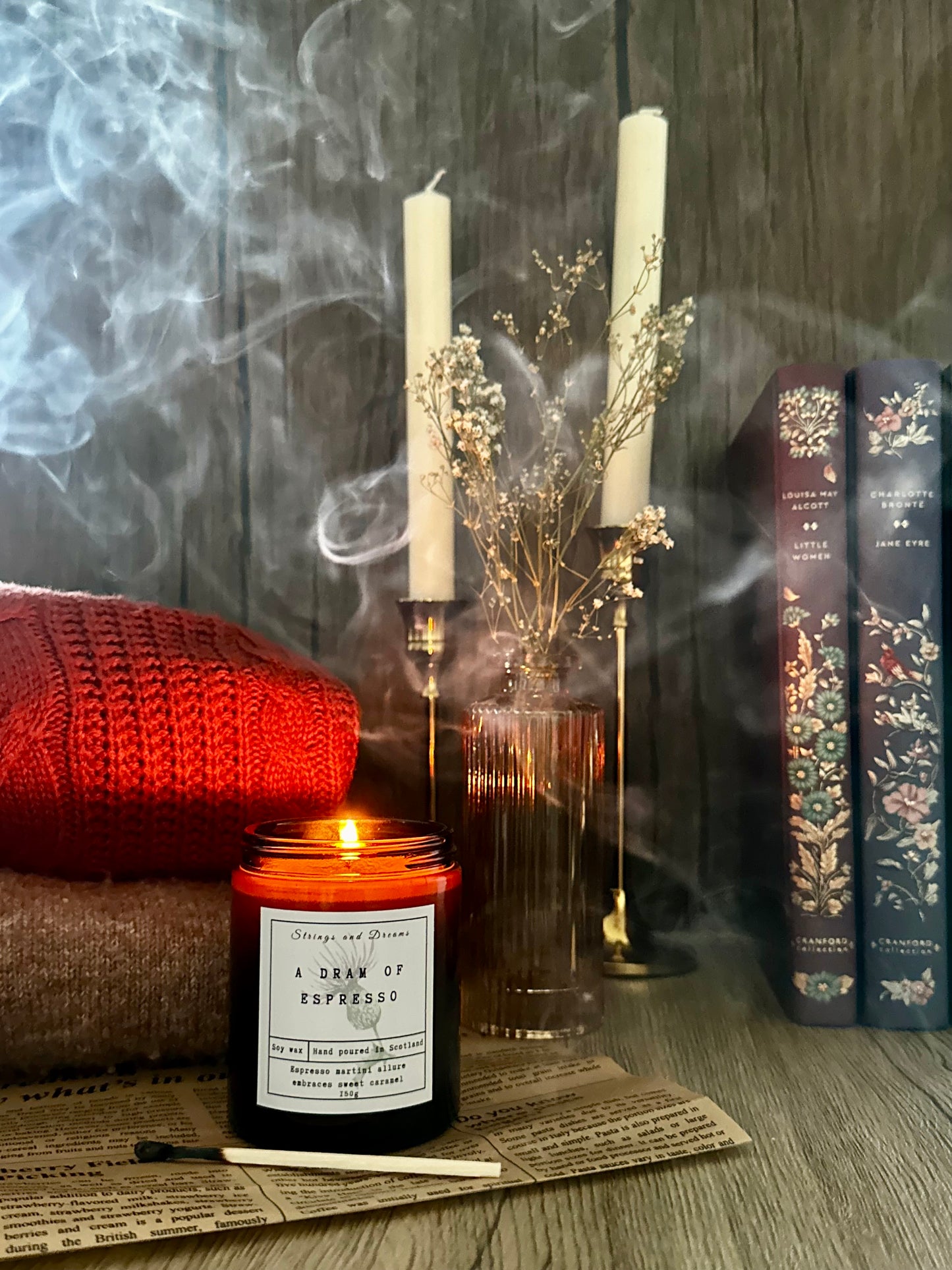 A dram of Espresso soy wax candle