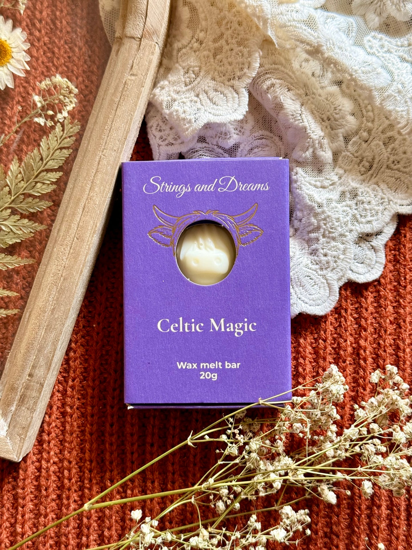 Celtic Magic Highland Cow wax melt bar