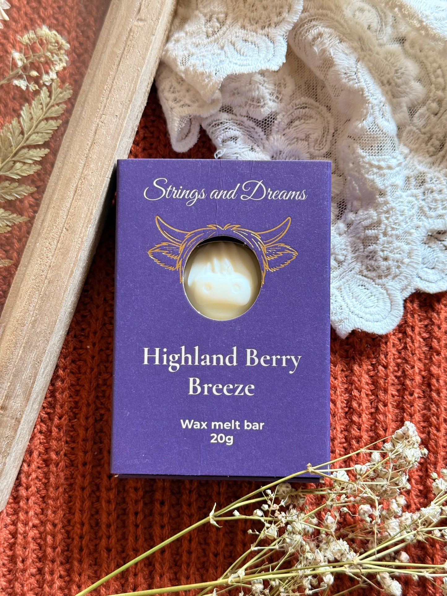 Highland Berry Breeze Highland Cow wax melt bar