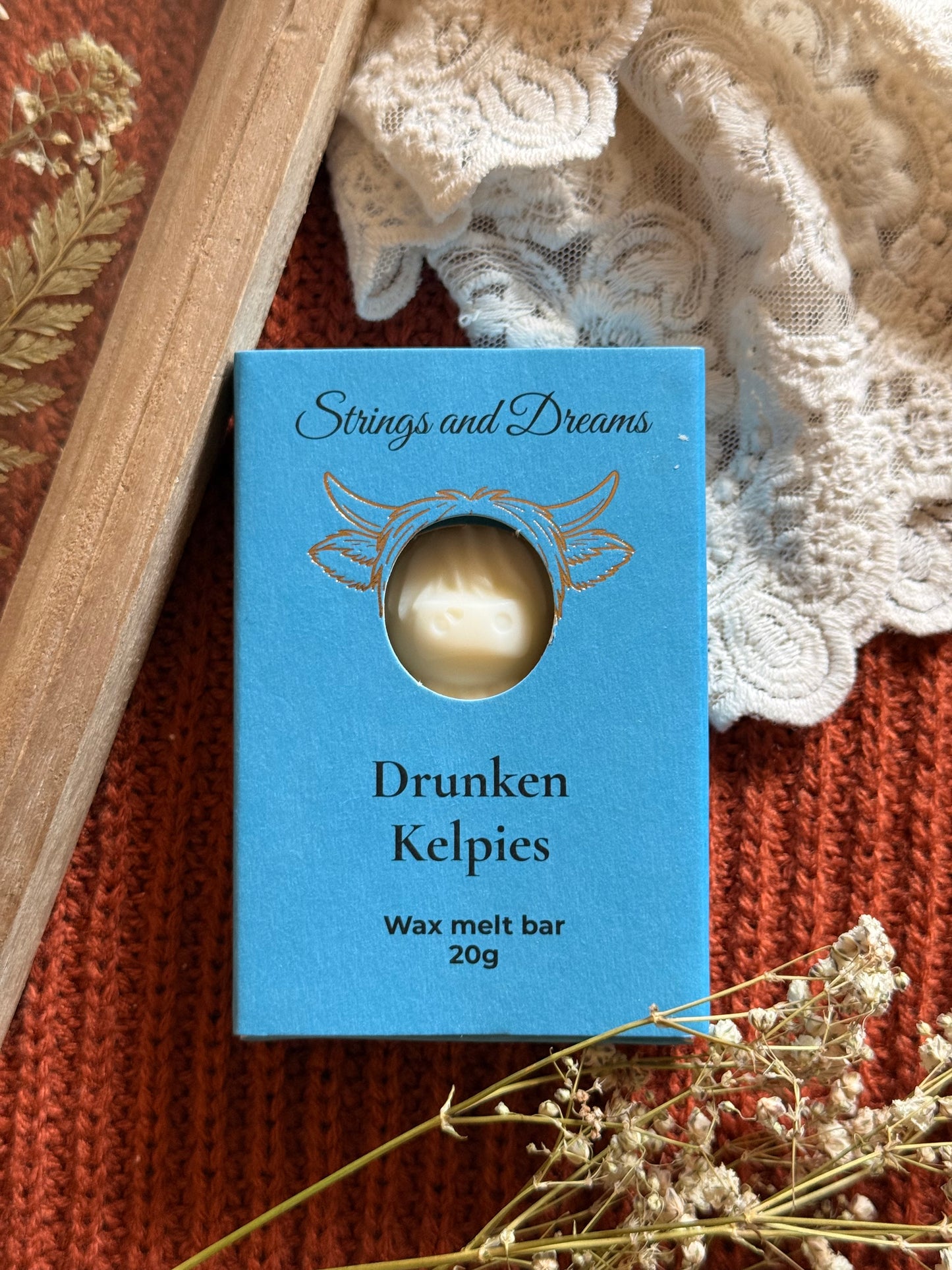 Drunken Kelpies Highland Cow wax melt bar