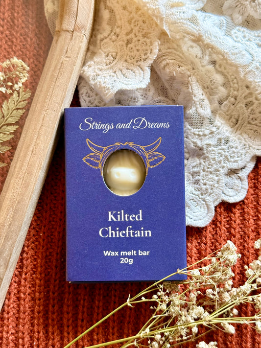 Kilted Chieftain Highland cow wax melt bar