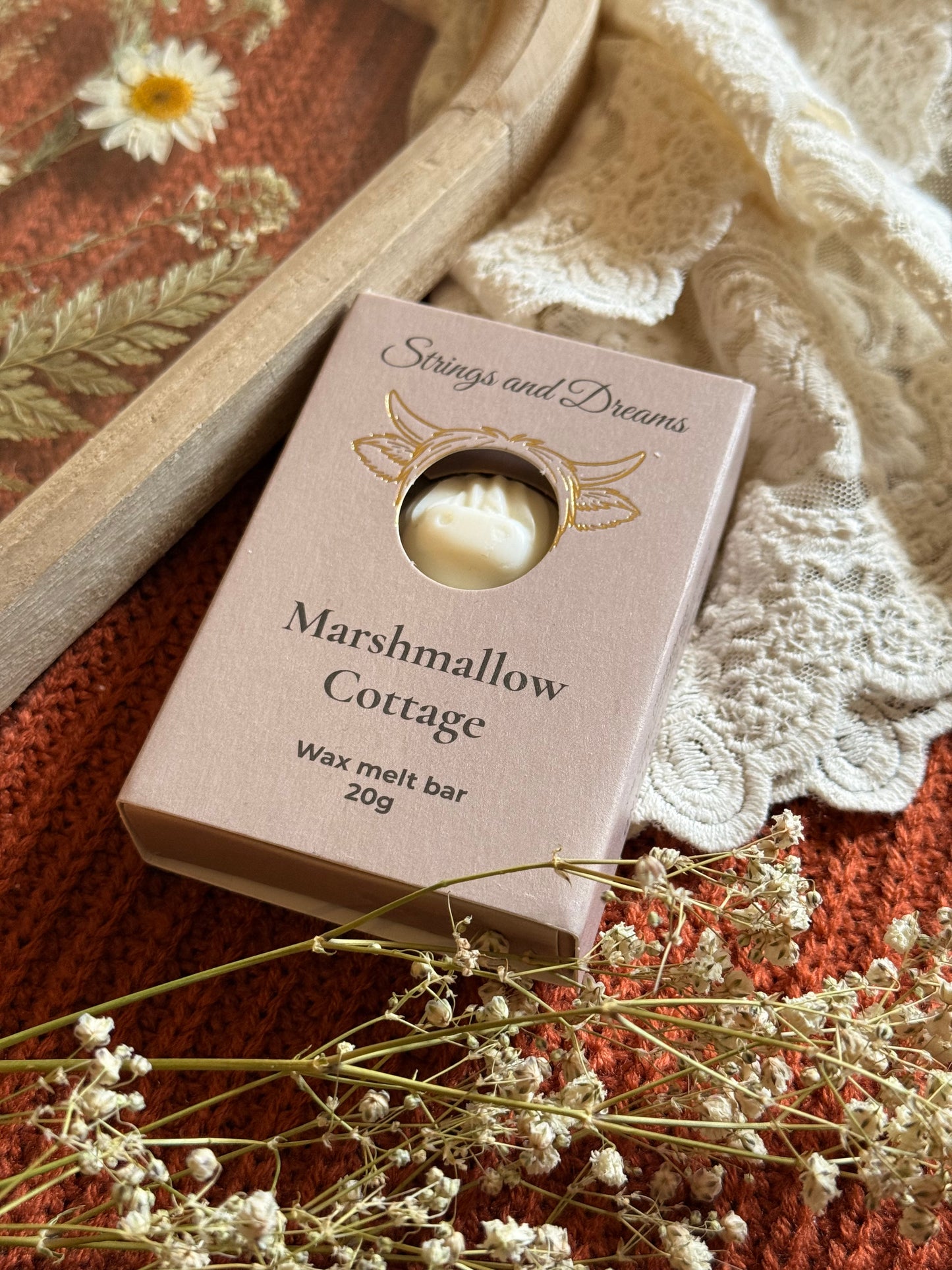 Marshmallow Cottage Highland Cow wax melt bar