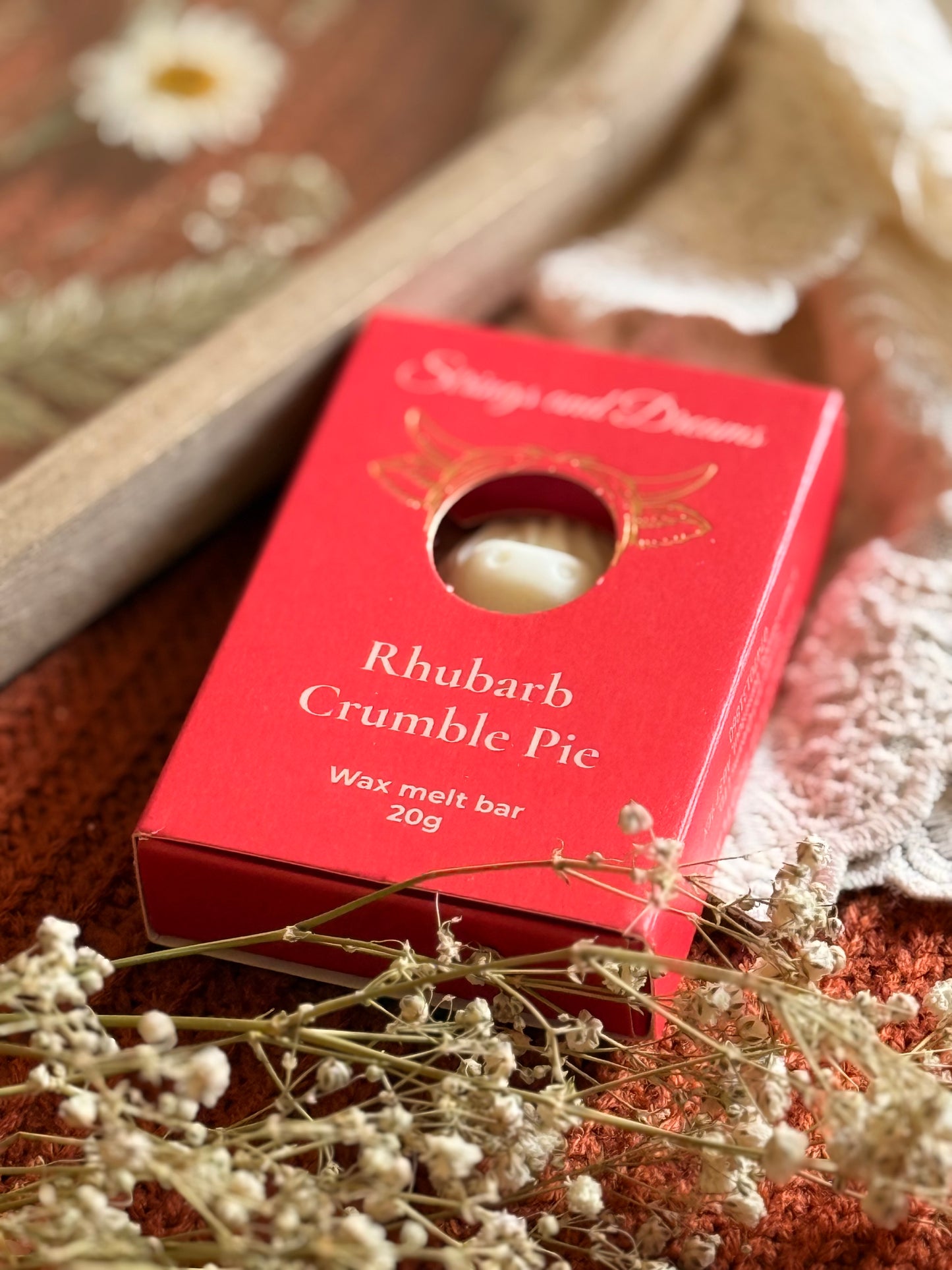 Rhubarb Crumble Pie Highland Cow Wax melt bar