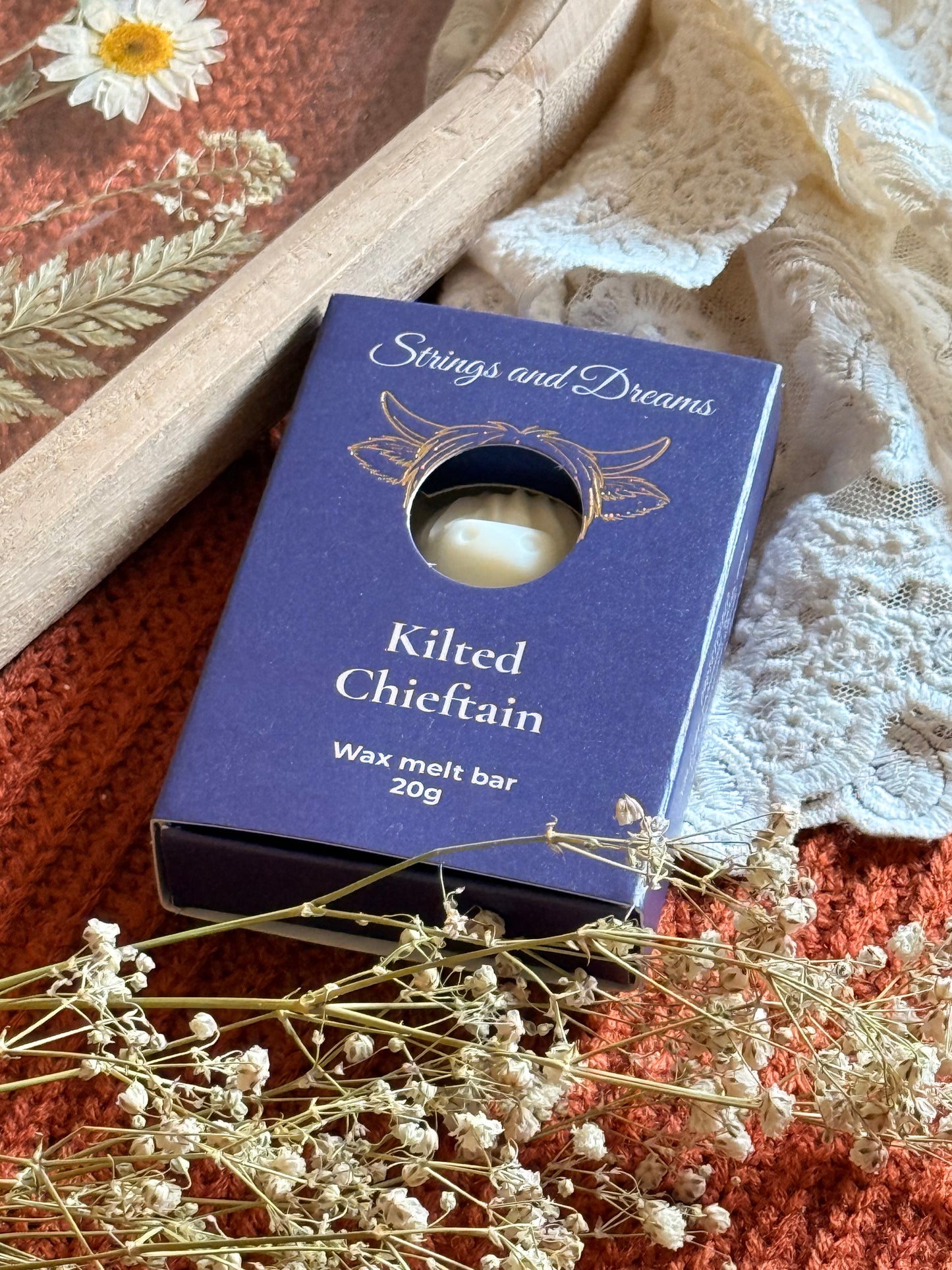 Kilted Chieftain Highland cow wax melt bar