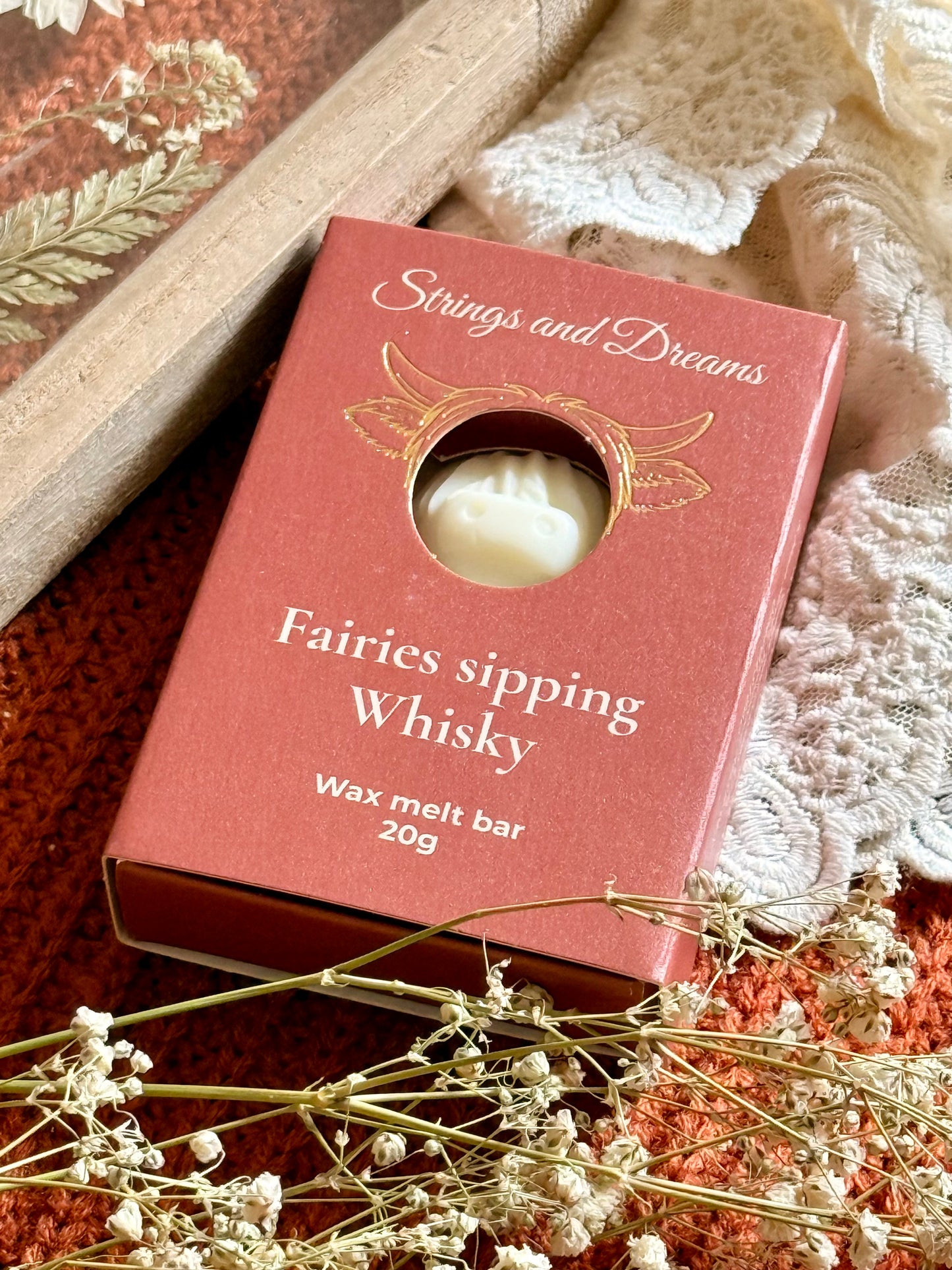 Fairies sipping Whisky Highland Cow wax melt bar