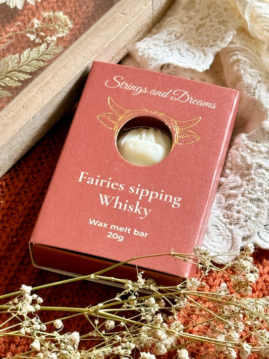 Fairies sipping Whisky Highland Cow wax melt bar