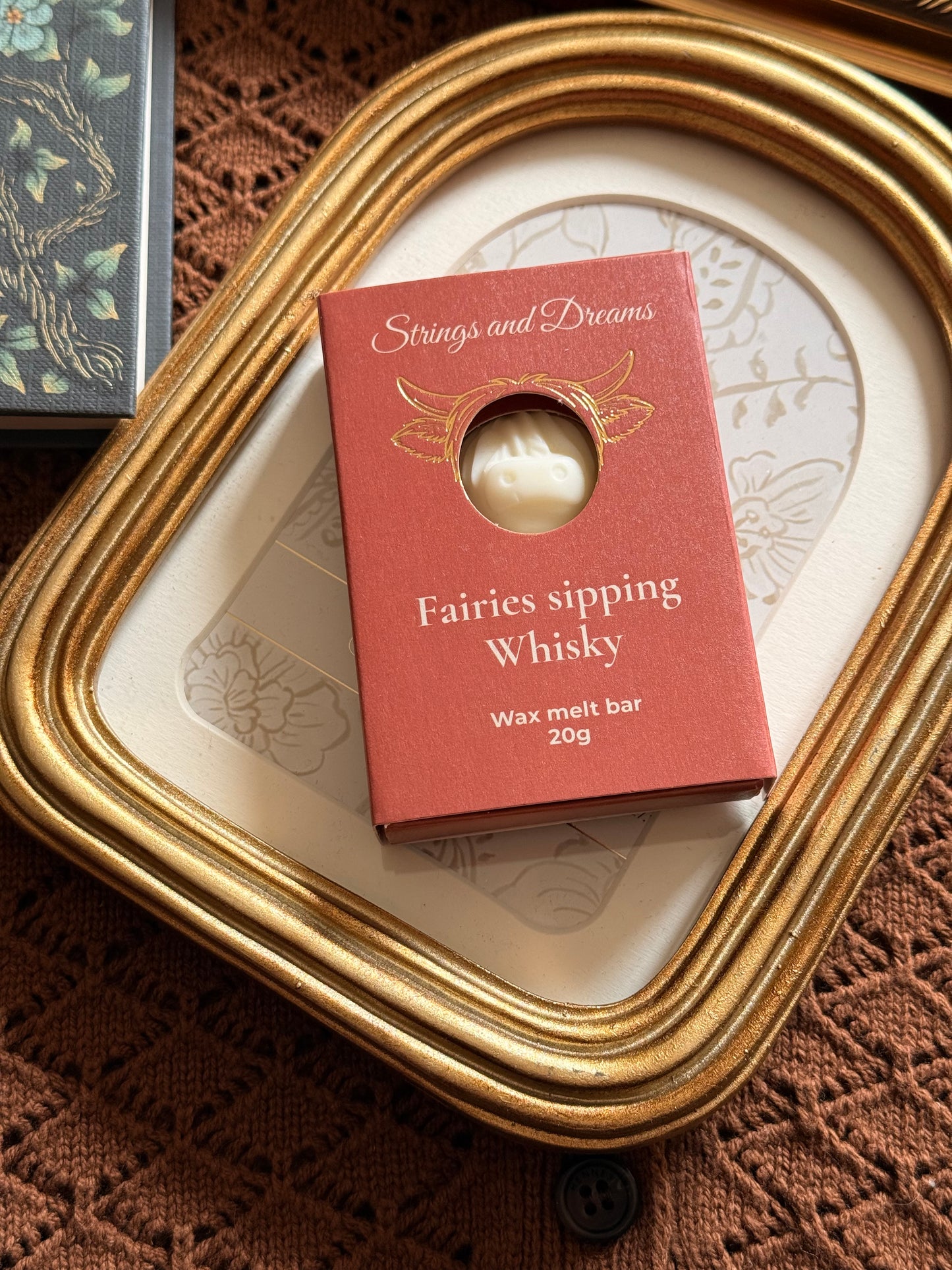 Fairies sipping Whisky Highland Cow wax melt bar