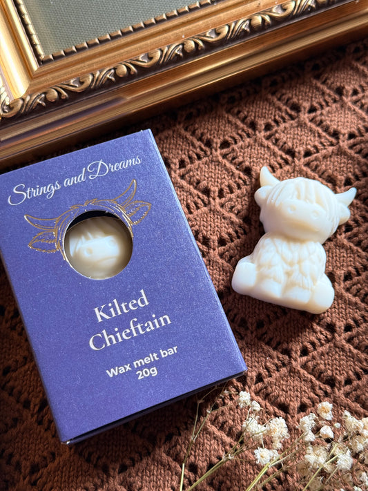 Kilted Chieftain Highland cow wax melt bar