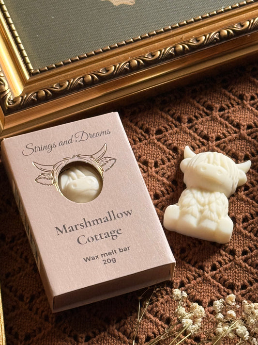 Marshmallow Cottage Highland Cow wax melt bar