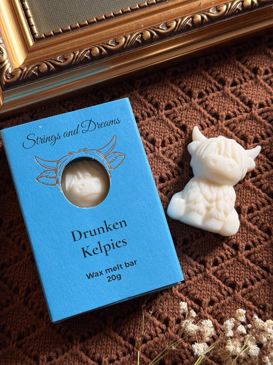 Drunken Kelpies Highland Cow wax melt bar
