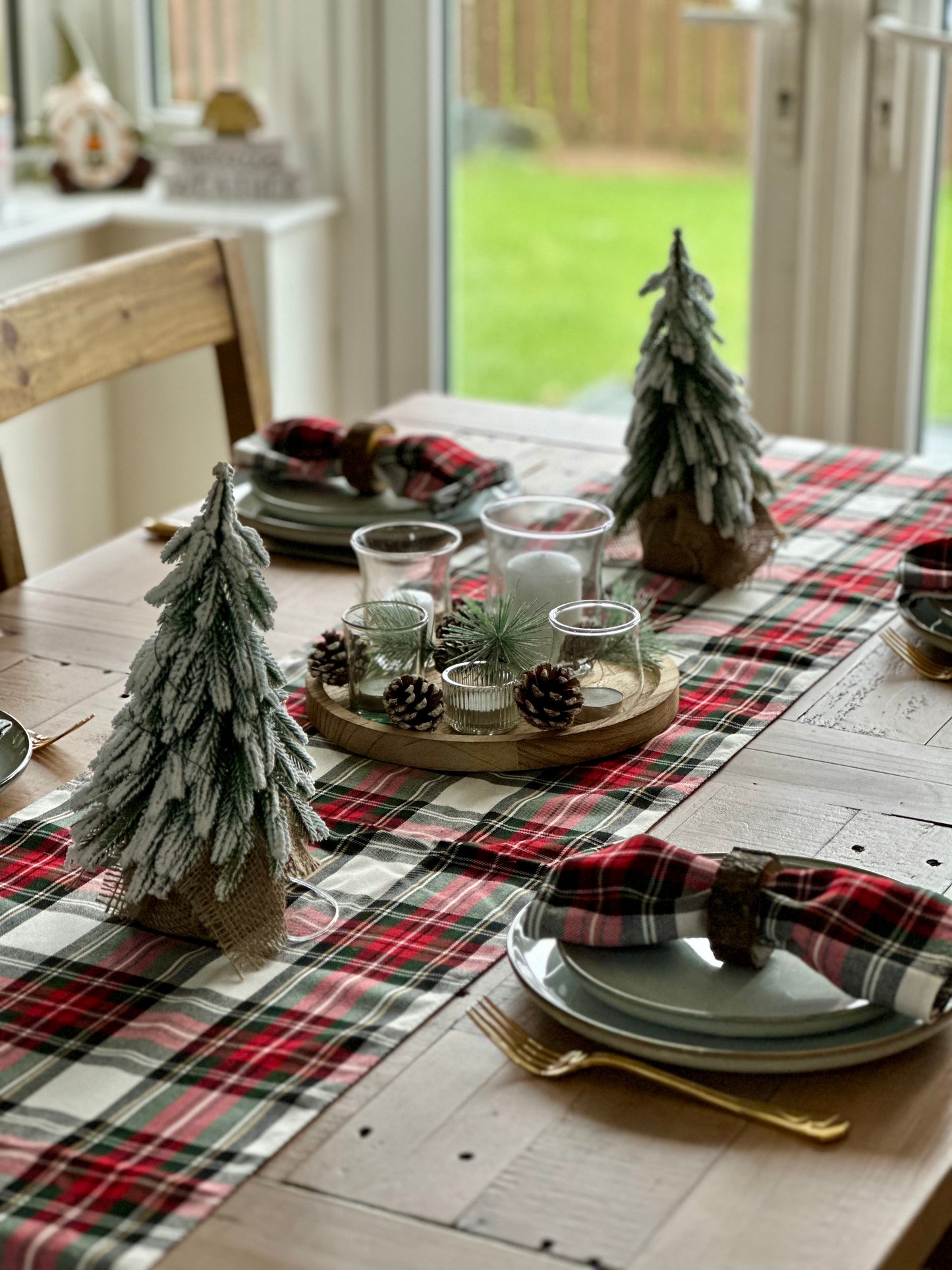 Stewart dress tartan table runner