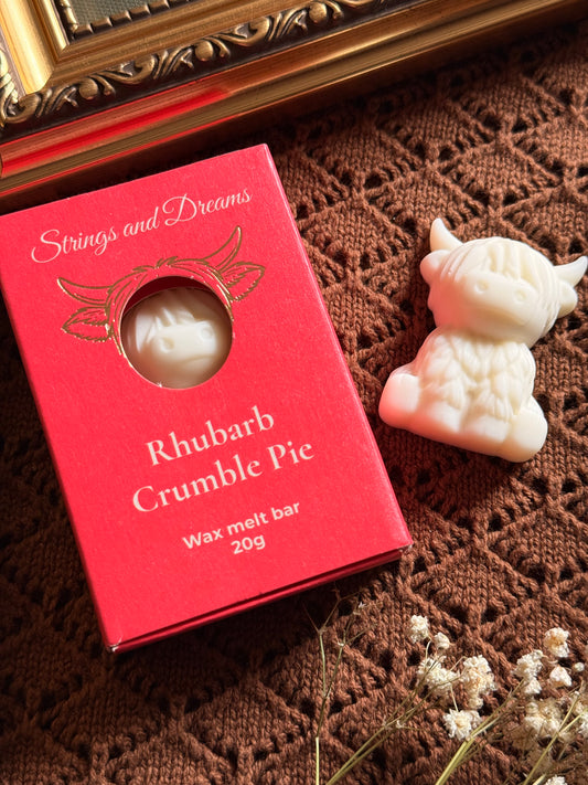 Rhubarb Crumble Pie Highland Cow Wax melt bar