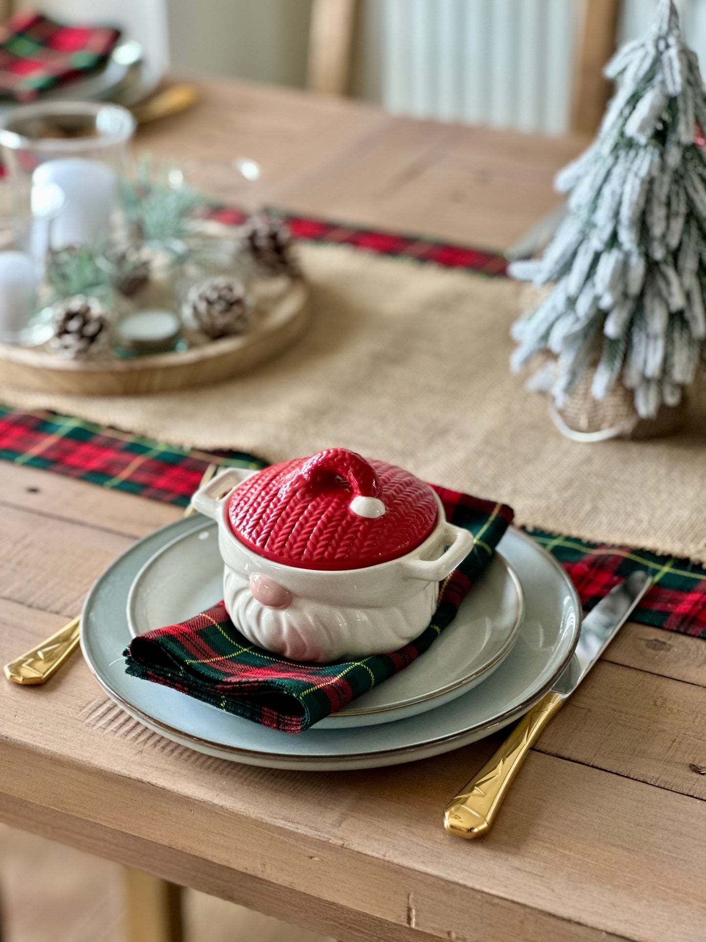 Christmas tartan table runner