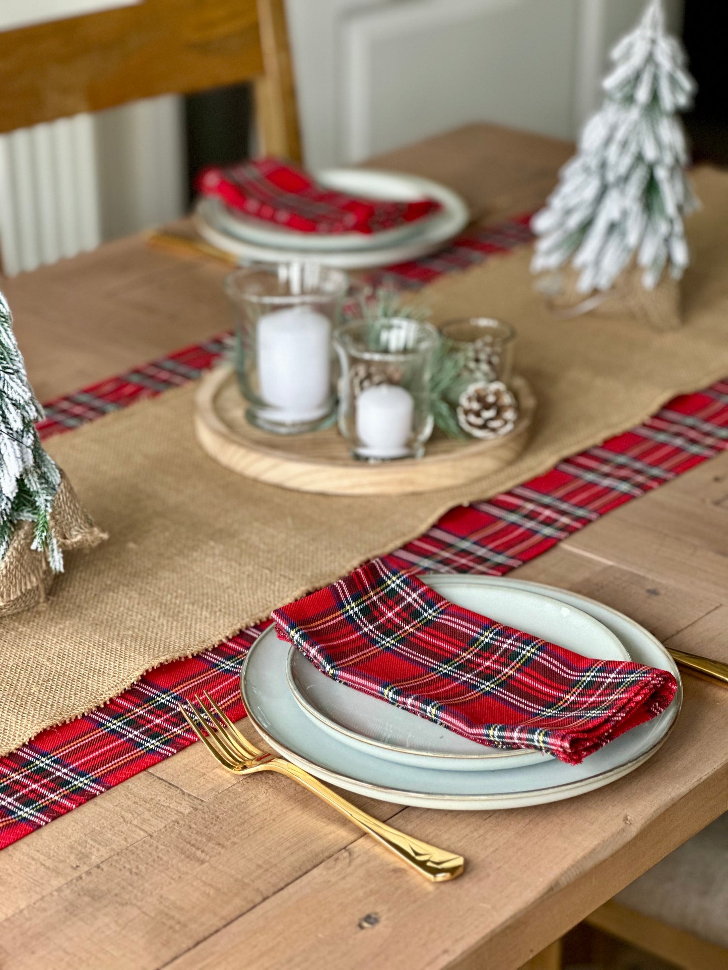 Royal Stewart tartan dinner napkins