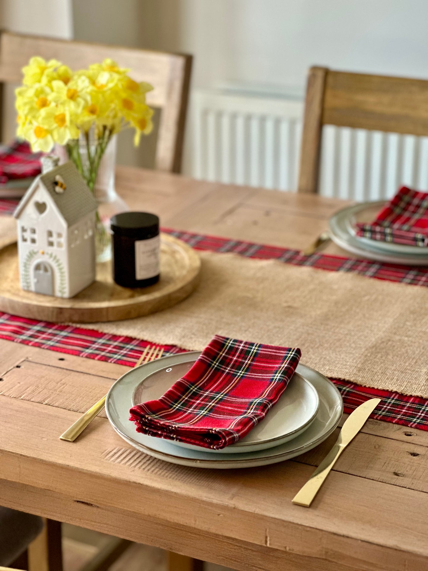 Royal Stewart tartan dinner napkins