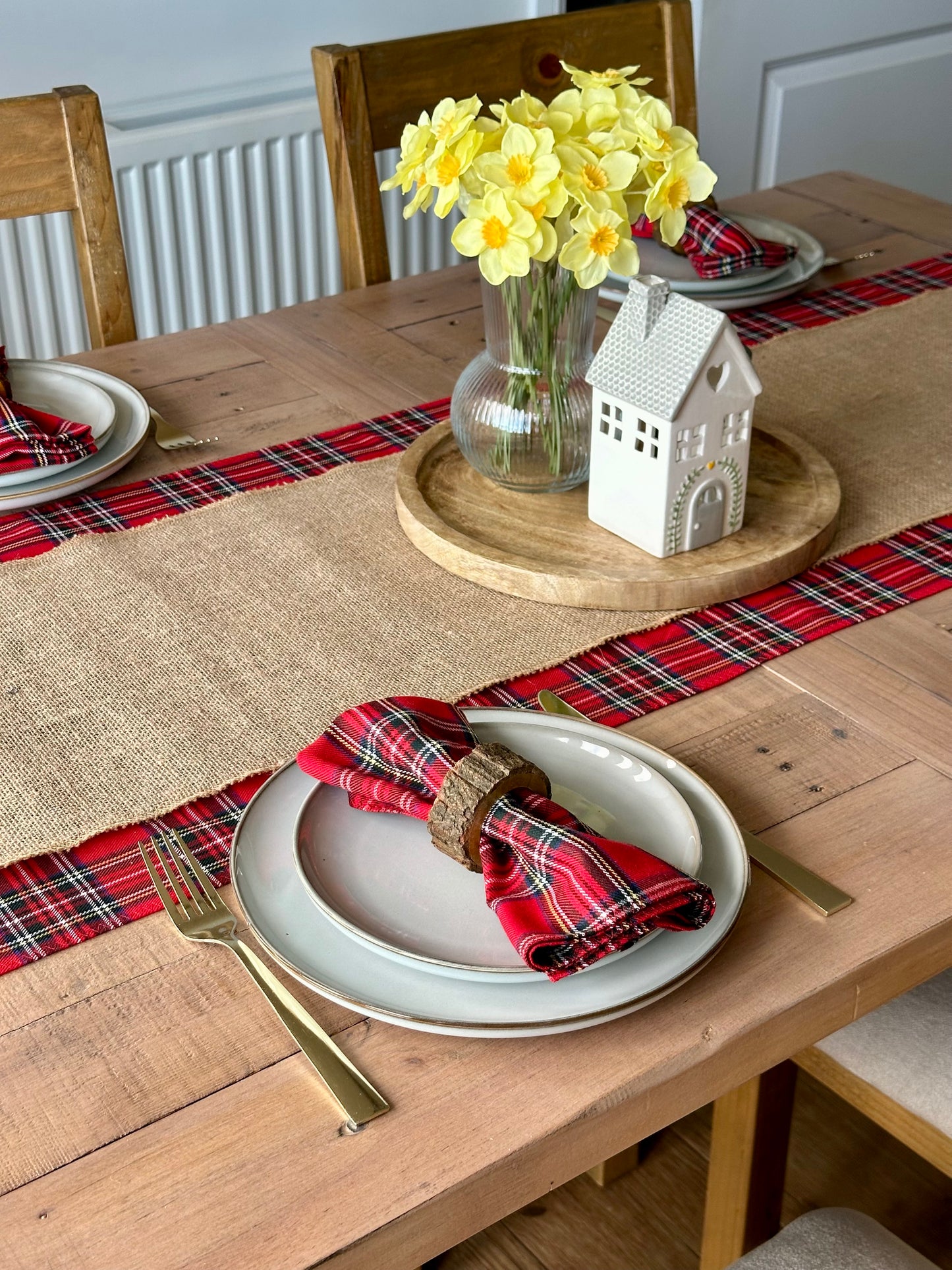 Royal Stewart tartan dinner napkins