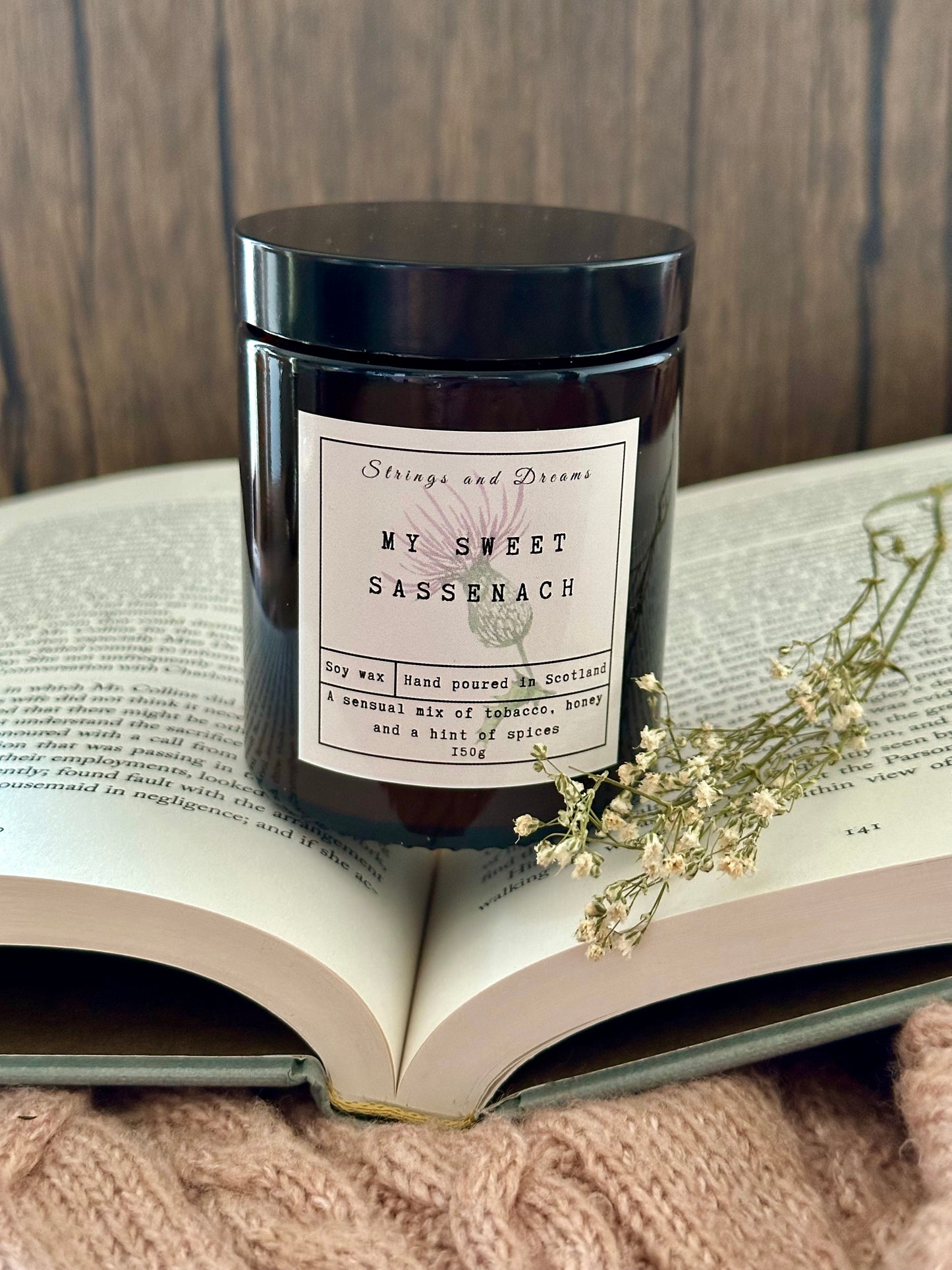 My sweet Sassenach soy wax candle