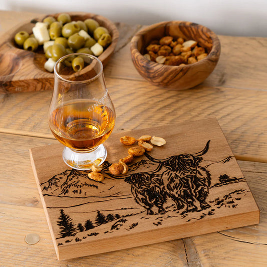 Selbrae Beech Bar board - Scenic Highland Cow