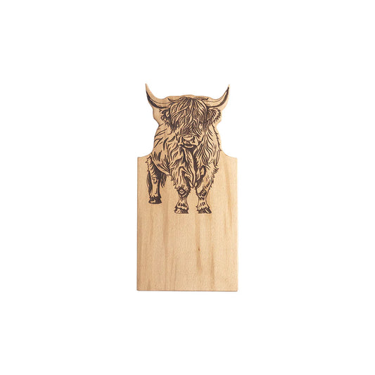 Selbrae Framed Beech serving board  - small - Highland cow
