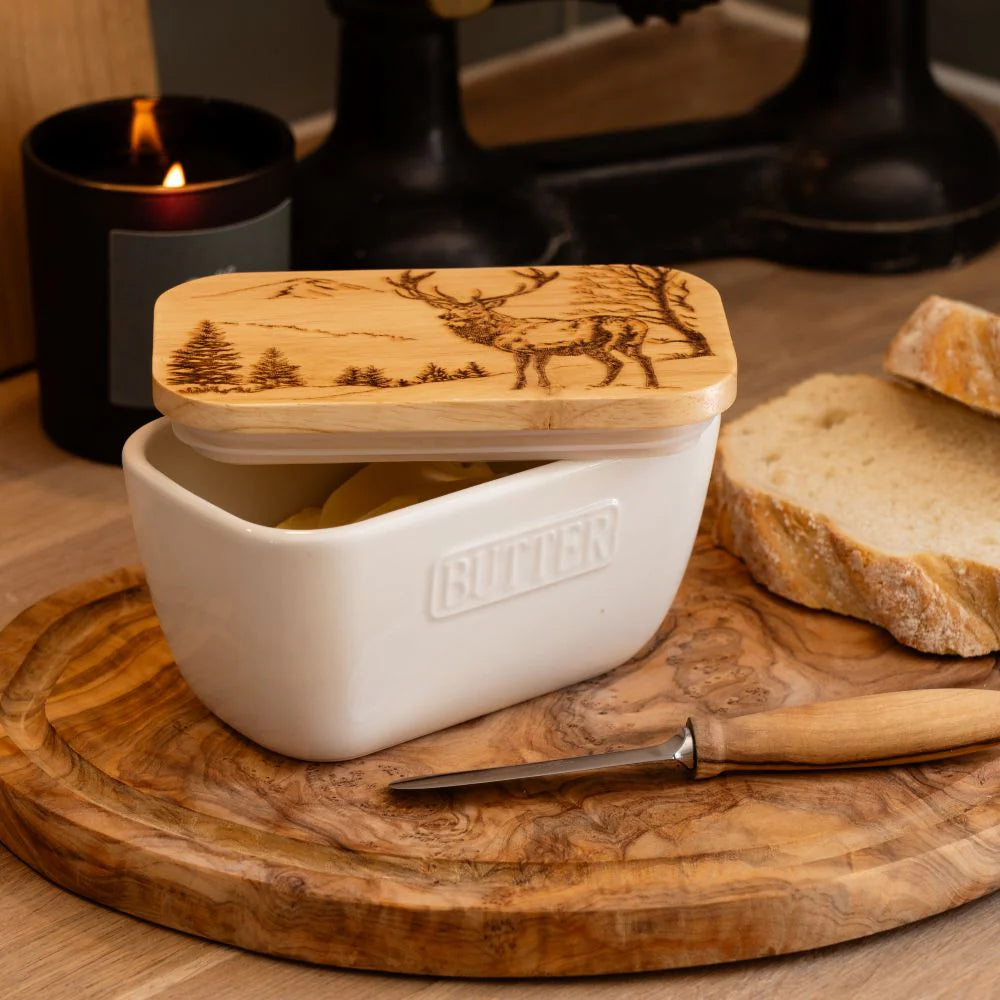 Selbrae House - butter dish Scenic Stag