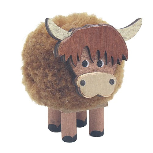 Fluffy Highland Cow Standing - medium
