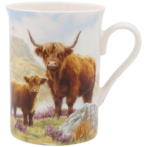 Highland Cow and Calf Box Mug